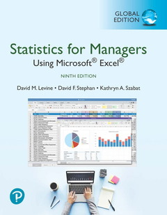 Couverture de l’ouvrage Statistics for Managers Using Microsoft Excel, Global Edition