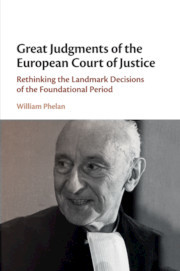 Couverture de l’ouvrage Great Judgments of the European Court of Justice