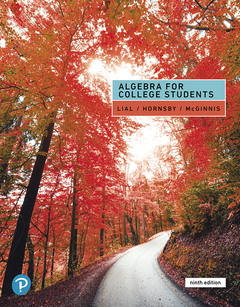 Cover of the book Algebra for College Students