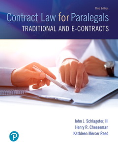 Couverture de l’ouvrage Contract Law for Paralegals