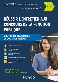 Cover of the book Réussir l'entretien aux concours de la fonction publique - Cat. A, B, C