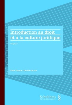 Couverture de l’ouvrage Introduction au droit et à la culture juridique
