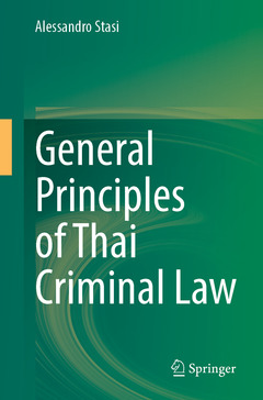Couverture de l’ouvrage General Principles of Thai Criminal Law