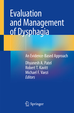 Couverture de l’ouvrage Evaluation and Management of Dysphagia