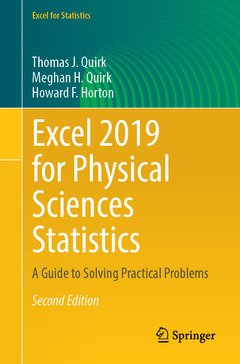 Couverture de l’ouvrage Excel 2019 for Physical Sciences Statistics