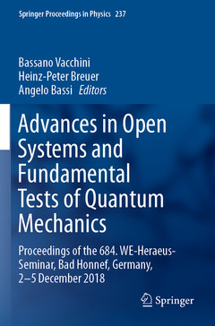 Couverture de l’ouvrage Advances in Open Systems and Fundamental Tests of Quantum Mechanics