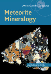 Couverture de l’ouvrage Meteorite Mineralogy
