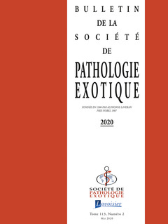 Couverture de l’ouvrage Bulletin de la Société de pathologie exotique Vol. 113 N° 2 - Mai 2020