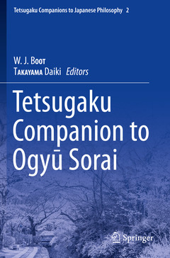 Couverture de l’ouvrage Tetsugaku Companion to Ogyu Sorai