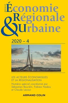 Couverture de l’ouvrage Revue d'économie régionale et urbaine Nº4/2020