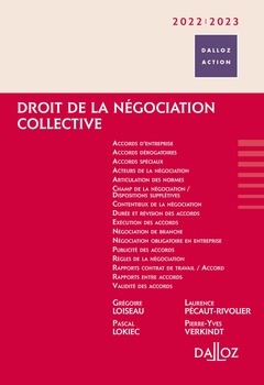 Cover of the book Droit de la négociation collective 2022/2023