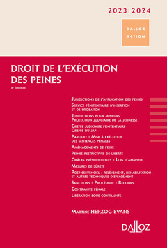 Cover of the book Droit de l'exécution des peines 2023/2024. 6e éd.