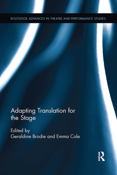 Couverture de l’ouvrage Adapting Translation for the Stage
