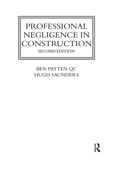 Cover of the book Professional Negligence in Construction