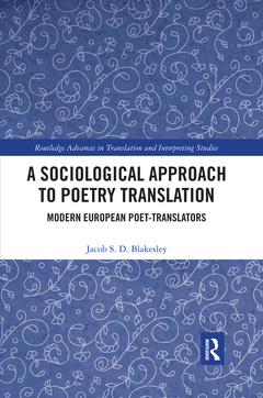 Couverture de l’ouvrage A Sociological Approach to Poetry Translation
