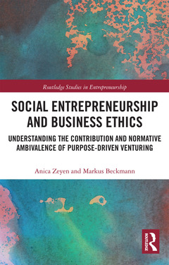 Couverture de l’ouvrage Social Entrepreneurship and Business Ethics