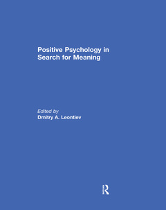 Couverture de l’ouvrage Positive Psychology in Search for Meaning