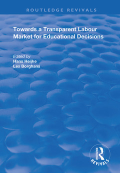 Couverture de l’ouvrage Towards a Transparent Labour Market for Educational Decisions