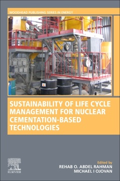 Couverture de l’ouvrage Sustainability of Life Cycle Management for Nuclear Cementation-Based Technologies