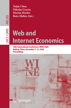 Couverture de l’ouvrage Web and Internet Economics
