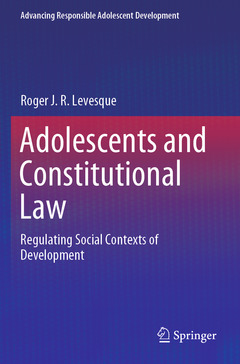 Couverture de l’ouvrage Adolescents and Constitutional Law