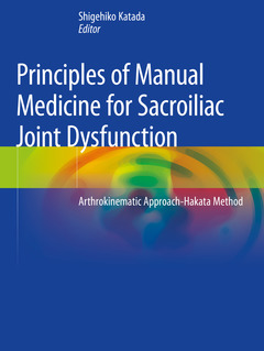 Couverture de l’ouvrage Principles of Manual Medicine for Sacroiliac Joint Dysfunction
