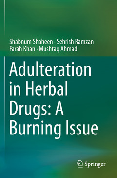 Couverture de l’ouvrage Adulteration in Herbal Drugs: A Burning Issue