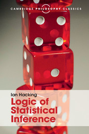 Couverture de l’ouvrage Logic of Statistical Inference