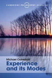 Couverture de l’ouvrage Experience and its Modes