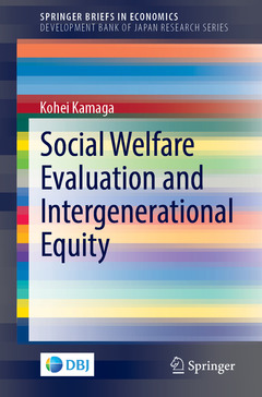 Couverture de l’ouvrage Social Welfare Evaluation and Intergenerational Equity