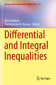 Couverture de l’ouvrage Differential and Integral Inequalities
