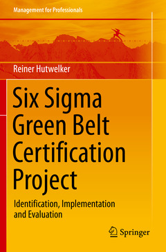 Couverture de l’ouvrage Six Sigma Green Belt Certification Project