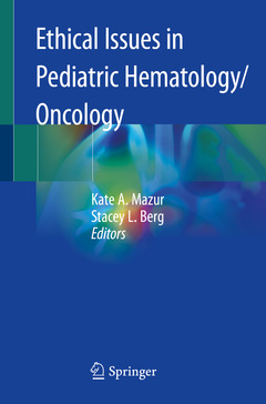 Couverture de l’ouvrage Ethical Issues in Pediatric Hematology/Oncology 