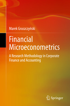 Couverture de l’ouvrage Financial Microeconometrics