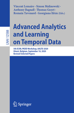 Couverture de l’ouvrage Advanced Analytics and Learning on Temporal Data