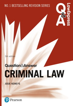 Couverture de l’ouvrage Law Express Question and Answer: Criminal Law