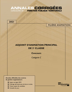 Couverture de l’ouvrage Adjoint d'animation principal de 2e classe 2021