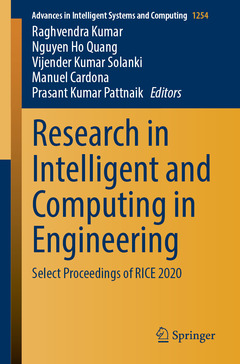 Couverture de l’ouvrage Research in Intelligent and Computing in Engineering