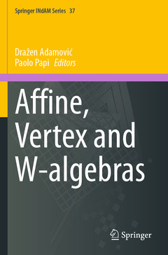 Couverture de l’ouvrage Affine, Vertex and W-algebras