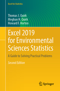 Couverture de l’ouvrage Excel 2019 for Environmental Sciences Statistics