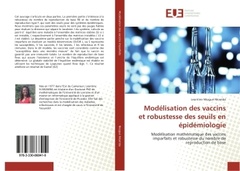 Couverture de l’ouvrage Modelisation des vaccins et robustesse des seuils en epidemiologie