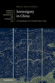 Couverture de l’ouvrage Sovereignty in China
