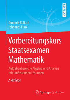 Couverture de l’ouvrage Vorbereitungskurs Staatsexamen Mathematik