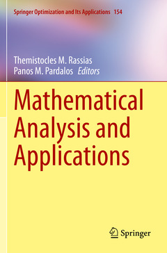 Cover of the book Mathematical Analysis and Applications