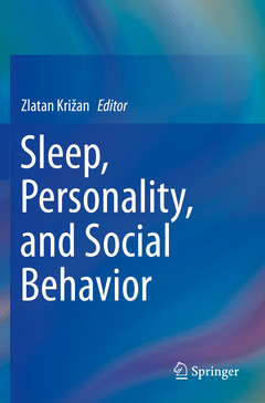 Couverture de l’ouvrage Sleep, Personality, and Social Behavior
