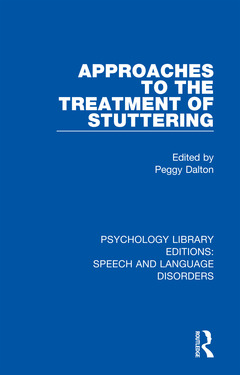Couverture de l’ouvrage Approaches to the Treatment of Stuttering