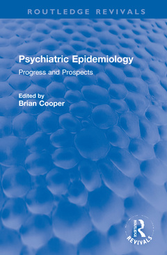 Couverture de l’ouvrage Psychiatric Epidemiology