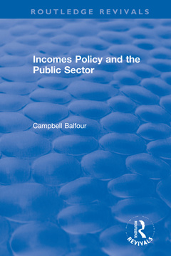 Couverture de l’ouvrage Incomes Policy and the Public Sector