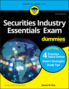 Cover of the book Securities Industry Essentials Exam For Dummies with Online Practice Tests