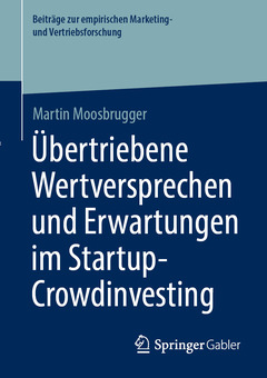 Couverture de l’ouvrage Übertriebene Wertversprechen und Erwartungen im Startup-Crowdinvesting